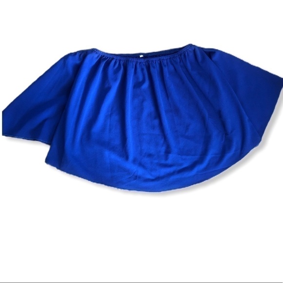 OFF the shoulder crop top. Blue (M)🛍 - Picture 2 of 2